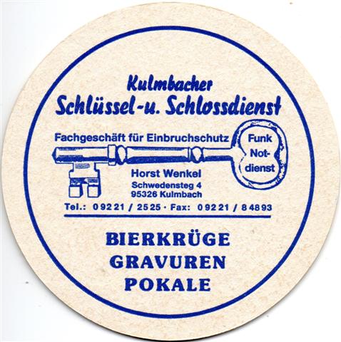 kulmbach ku-by kommun 2105 5b (rund-schlüssel u schlossdienst-blau)